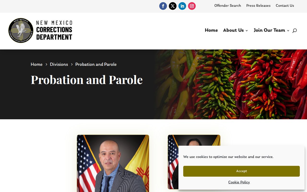 Bernalillo County parole and probation office navigation from NMCD